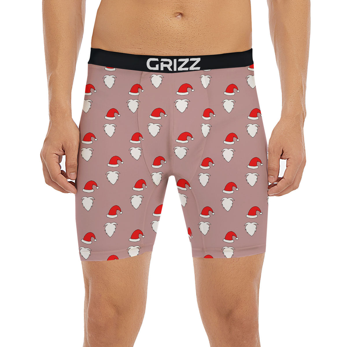 Beard Santa Claus Print Pattern Boxer Briefs-grizzshop