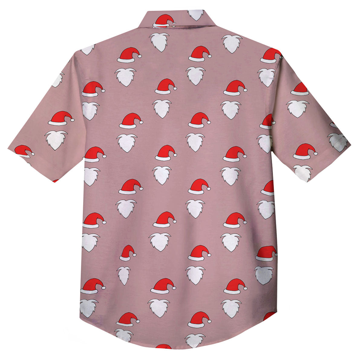 Beard Santa Claus Print Pattern Button Up Shirt-grizzshop