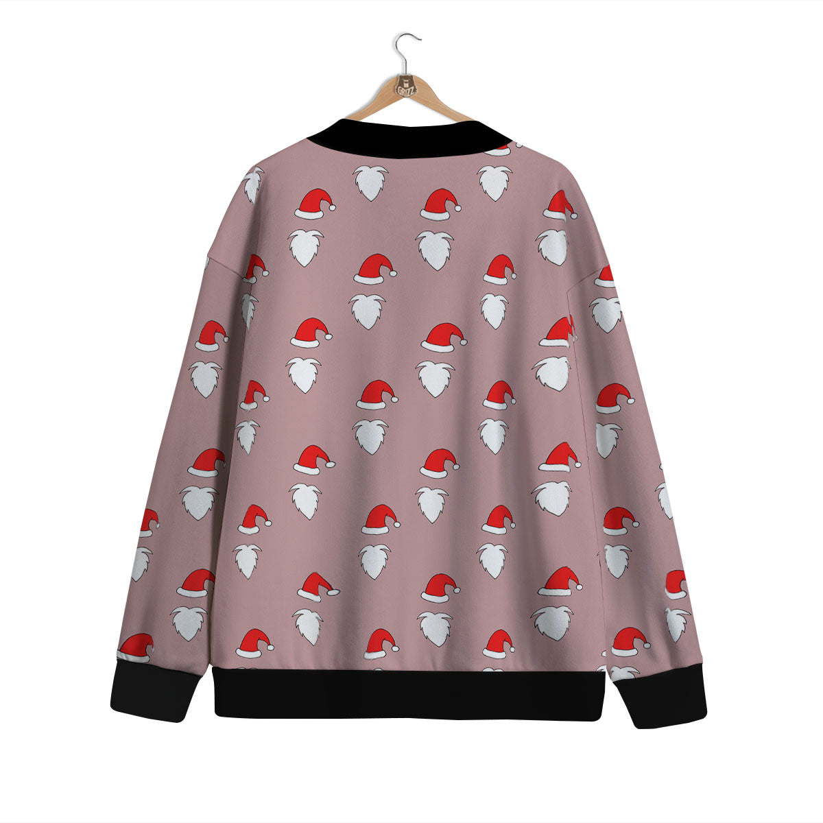 Beard Santa Claus Print Pattern Cardigan-grizzshop