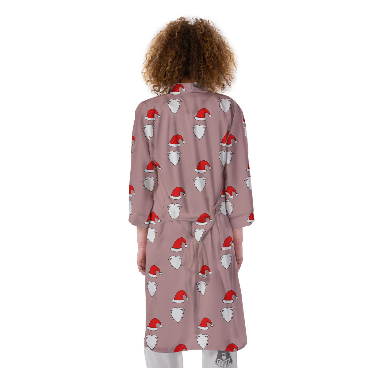 Beard Santa Claus Print Pattern Kimono-grizzshop