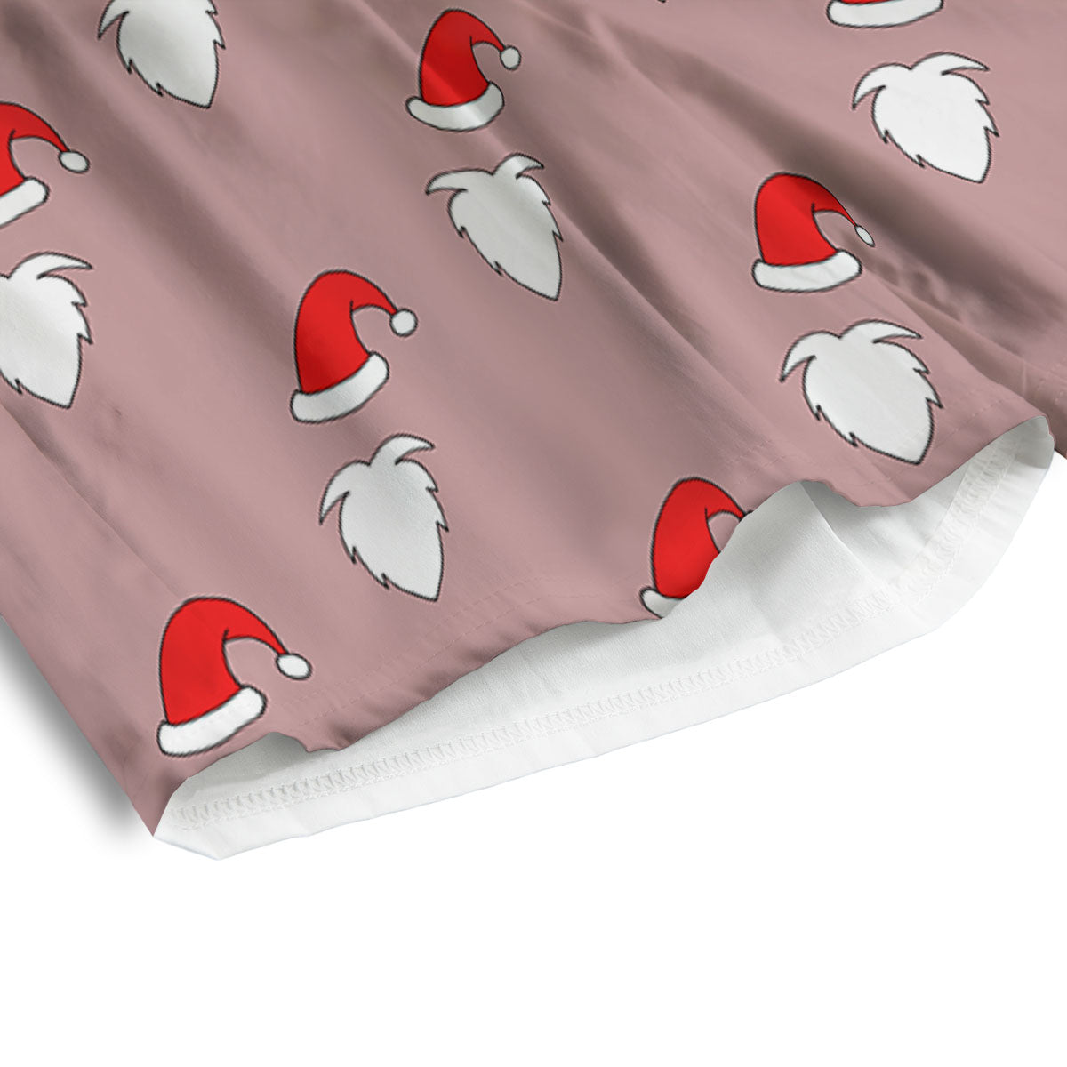Beard Santa Claus Print Pattern Men's Athletic Shorts