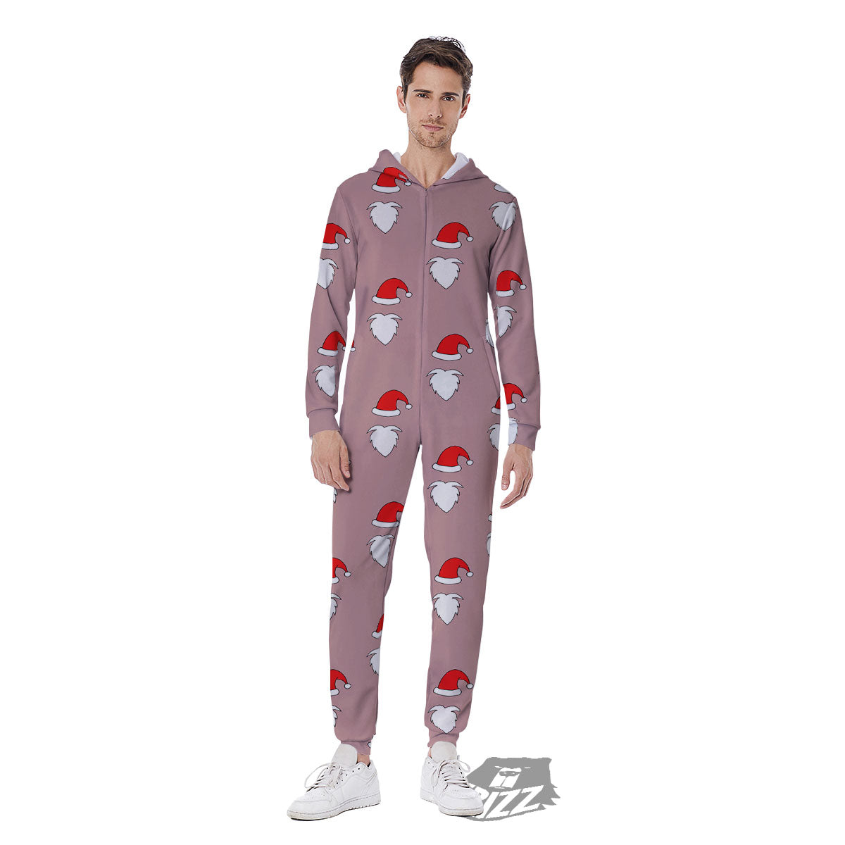 Beard Santa Claus Print Pattern Men's Jumpsuit-grizzshop