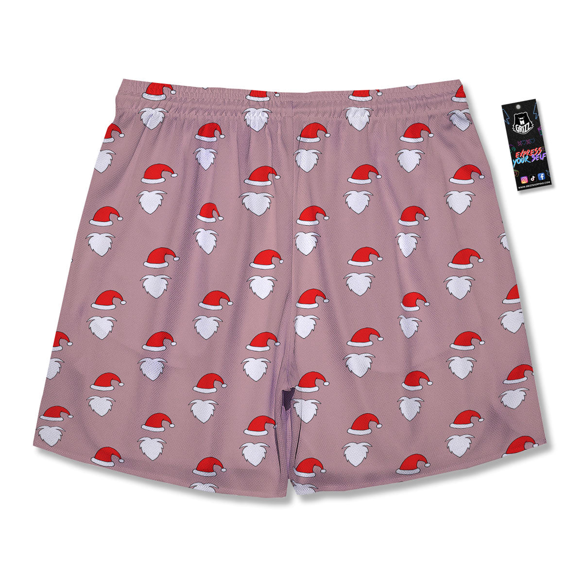 Beard Santa Claus Print Pattern Men's Running Shorts-grizzshop