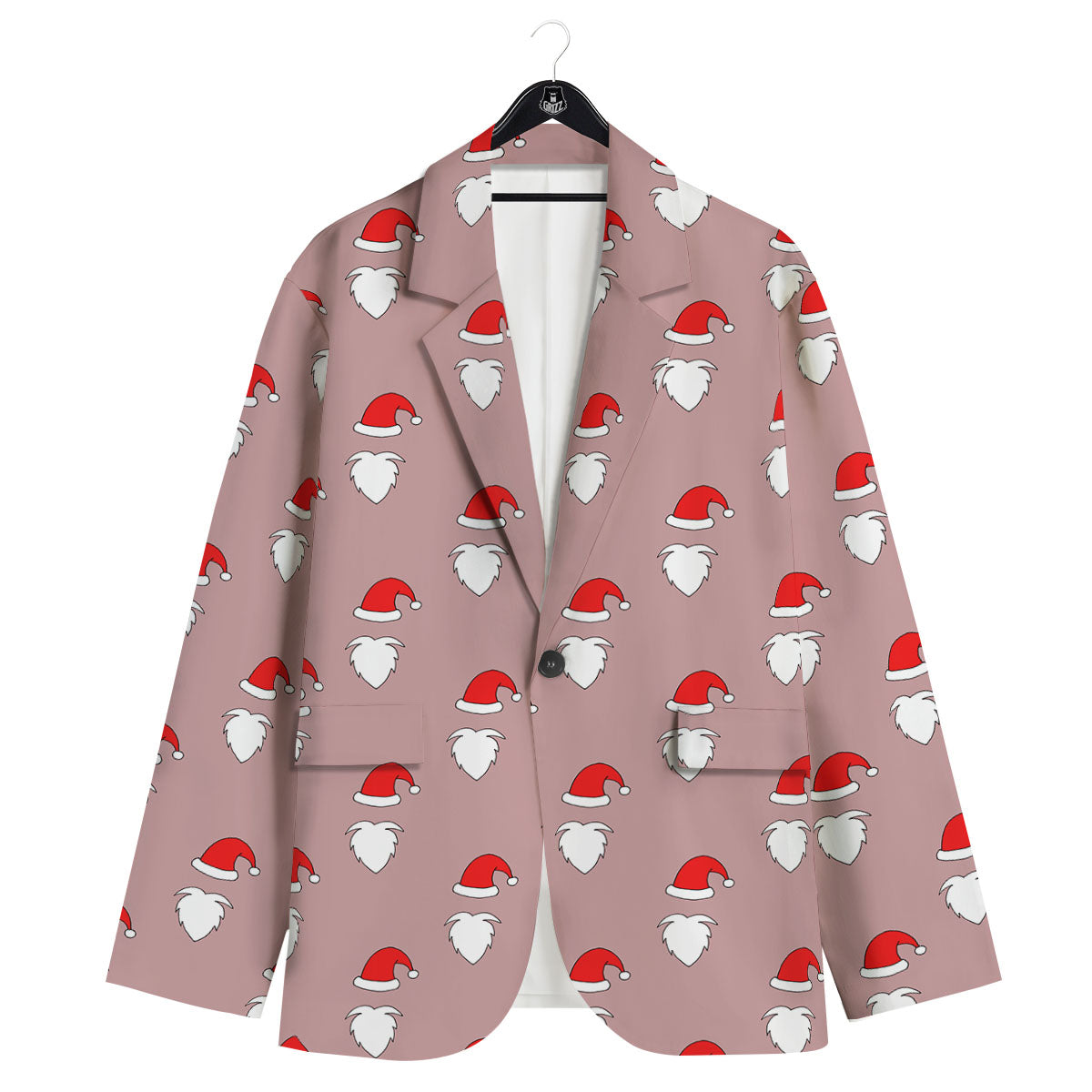 Beard Santa Claus Print Pattern Men's Sport Coat-grizzshop