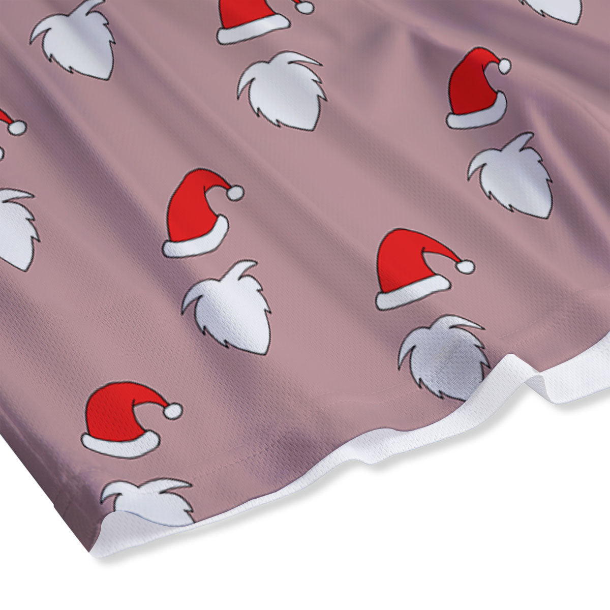 Beard Santa Claus Print Pattern Mesh Shorts