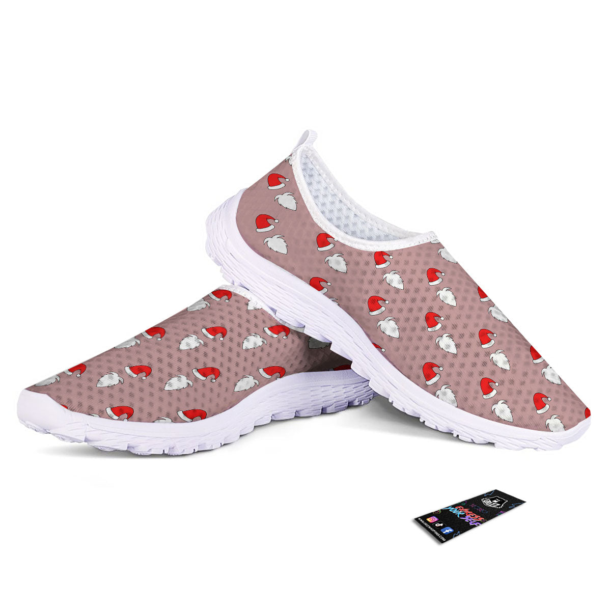 Beard Santa Claus Print Pattern Nurse Shoes-grizzshop