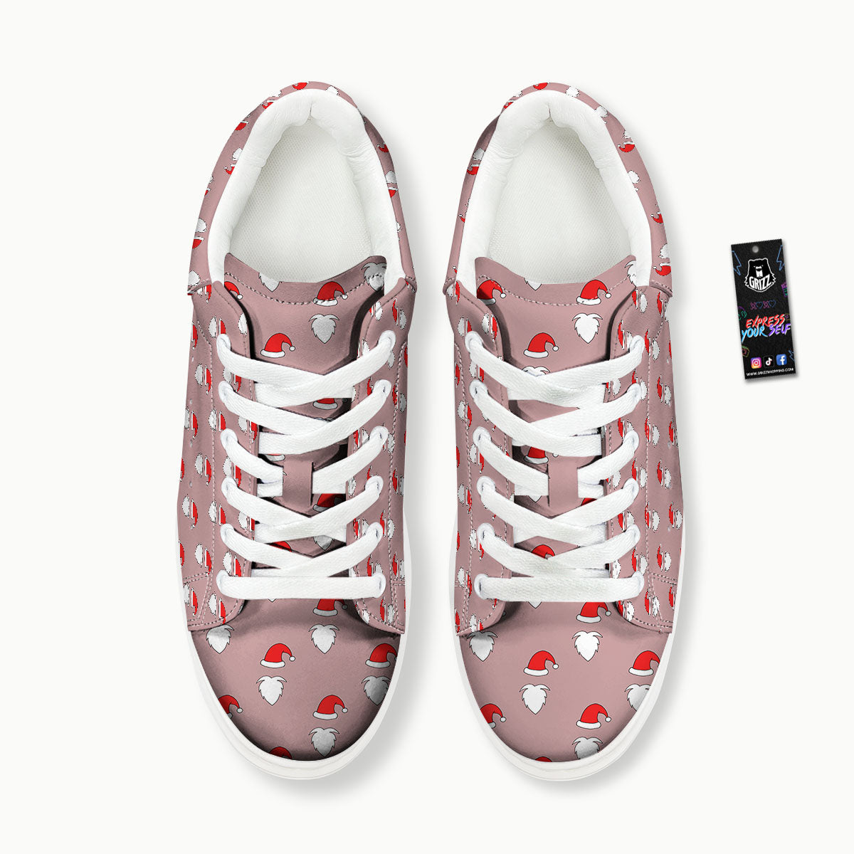 Beard Santa Claus Print Pattern Platform Shoes-grizzshop