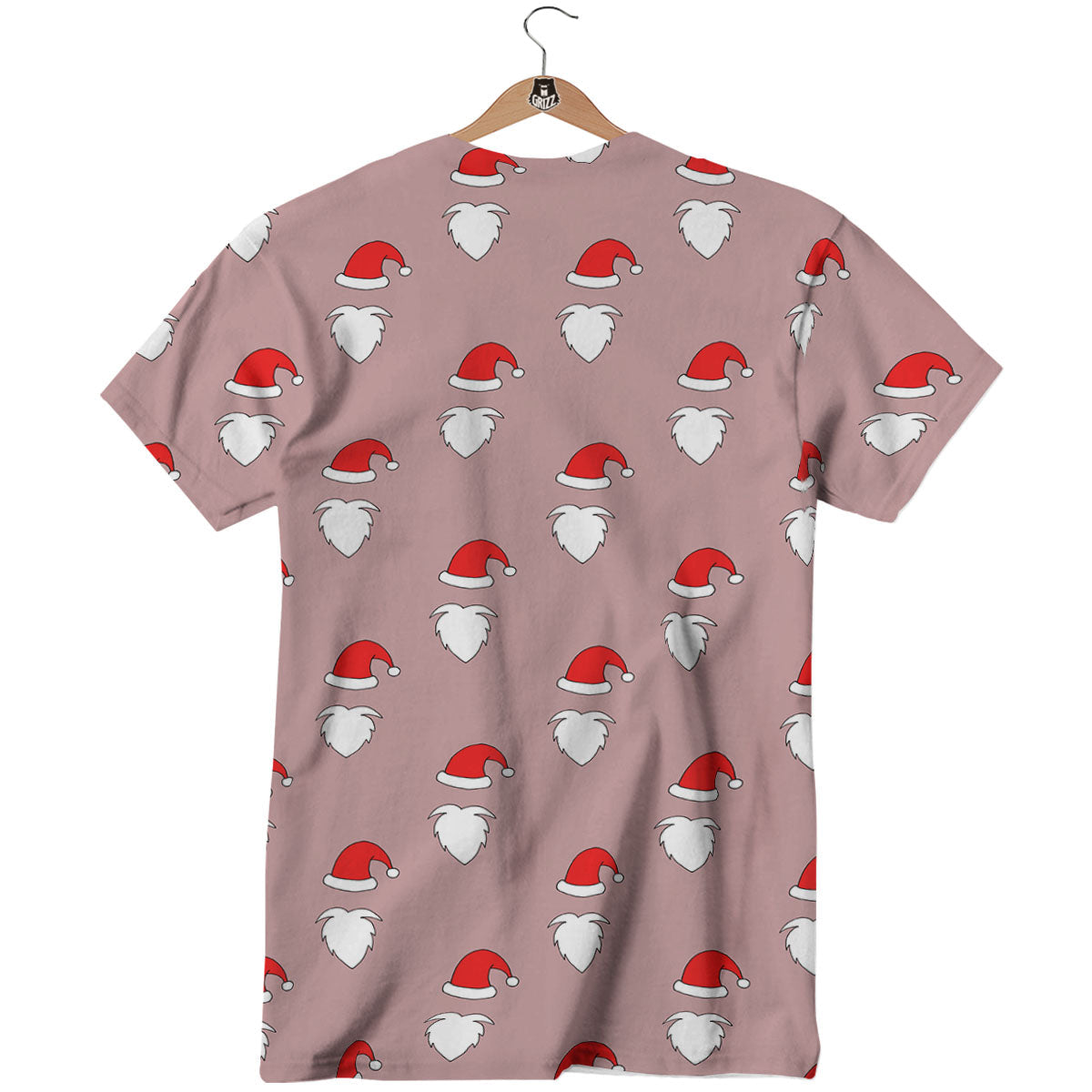 Beard Santa Claus Print Pattern T-Shirt-grizzshop