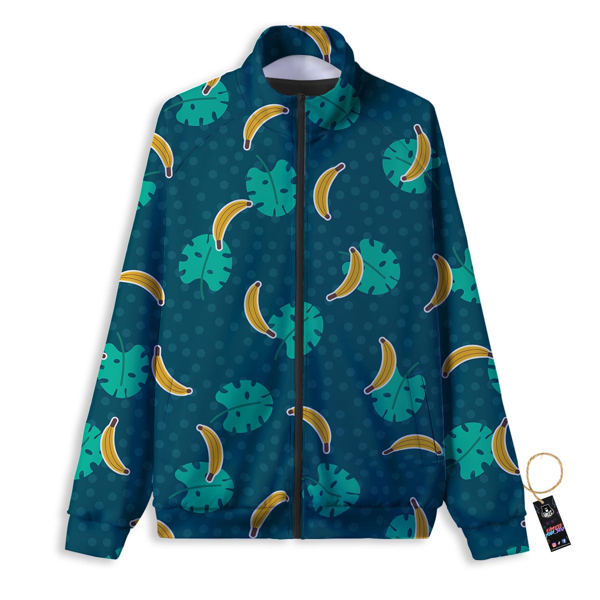 Beard Santa Claus Print Pattern Track Jacket-grizzshop