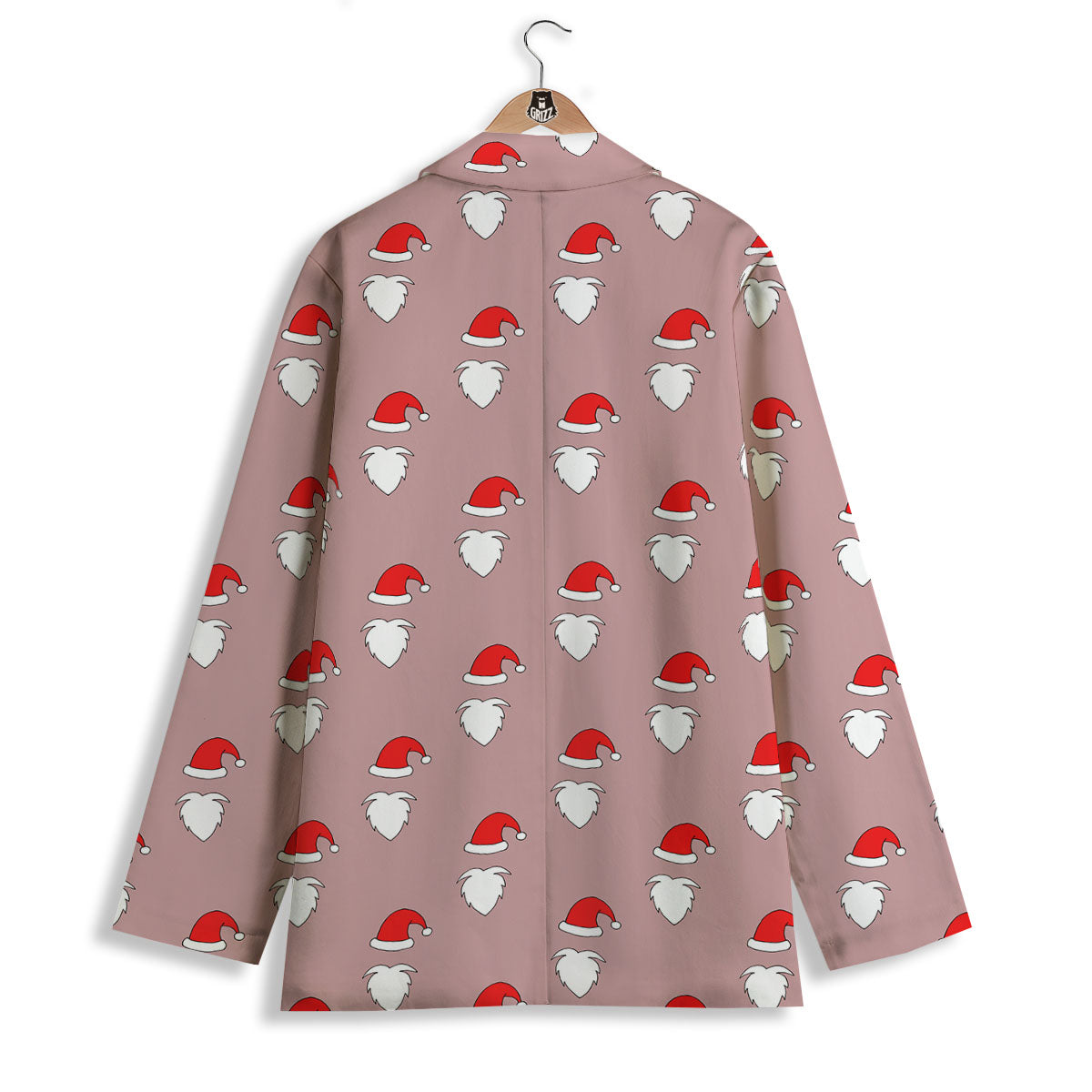 Beard Santa Claus Print Pattern Women's Blazer-grizzshop