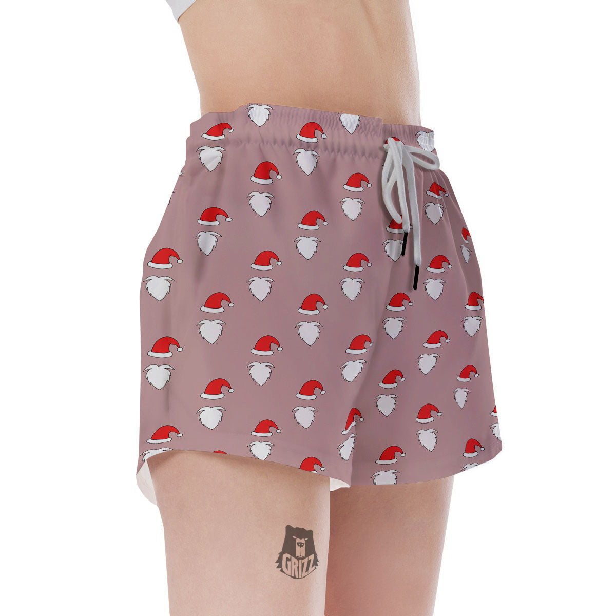 Beard Santa Claus Print Pattern Women's Shorts-grizzshop