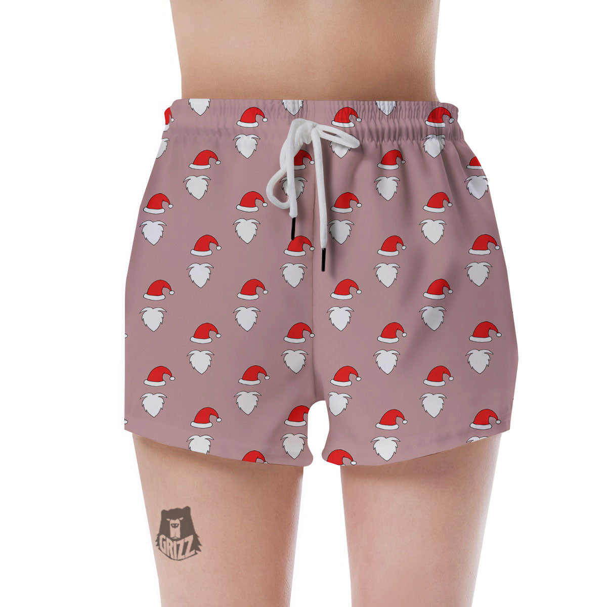 Beard Santa Claus Print Pattern Women's Shorts-grizzshop