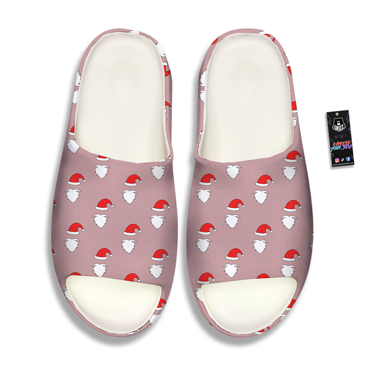 Beard Santa Claus Print Pattern Sandals-grizzshop