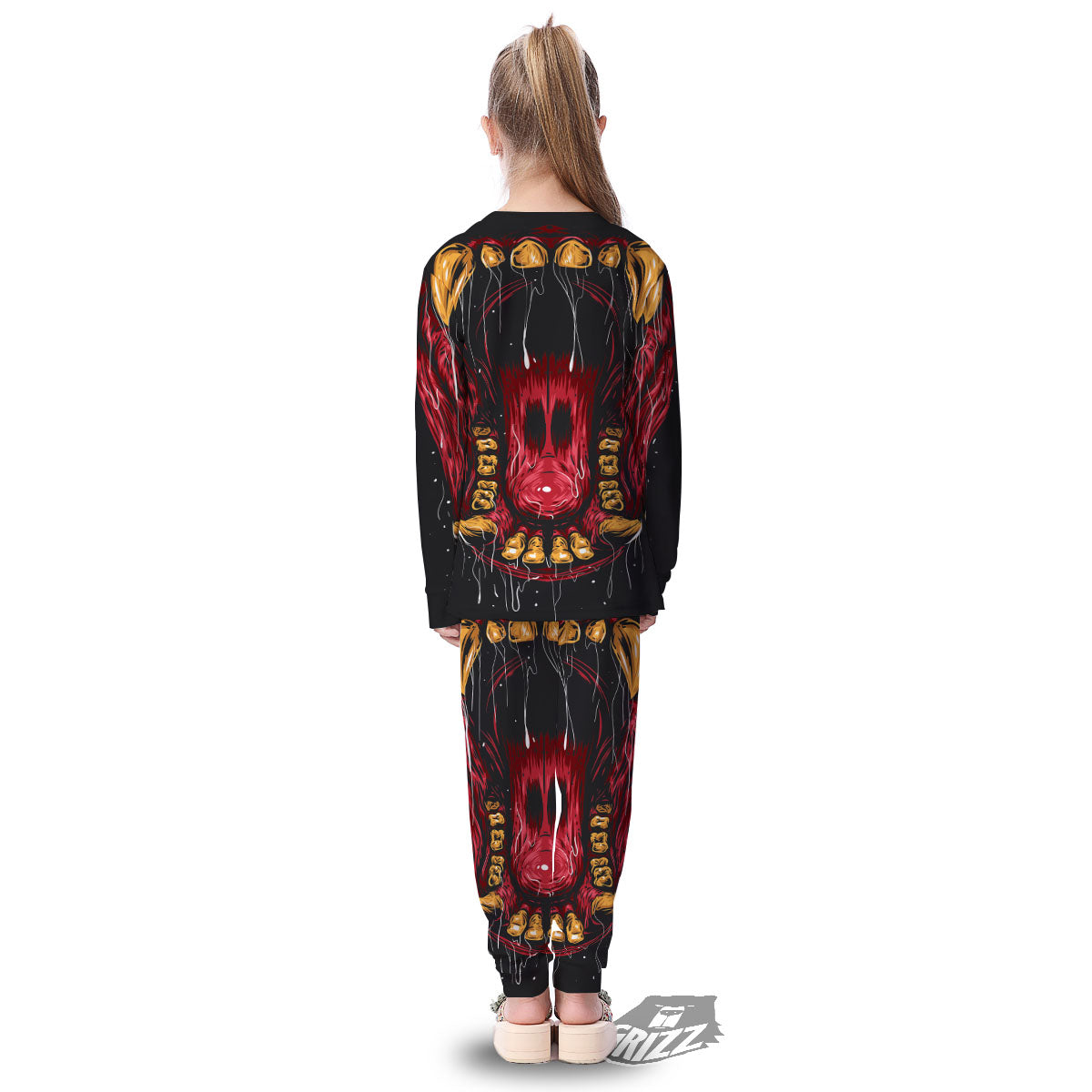 Beast Mouth Open Print Kid's Pajamas-grizzshop