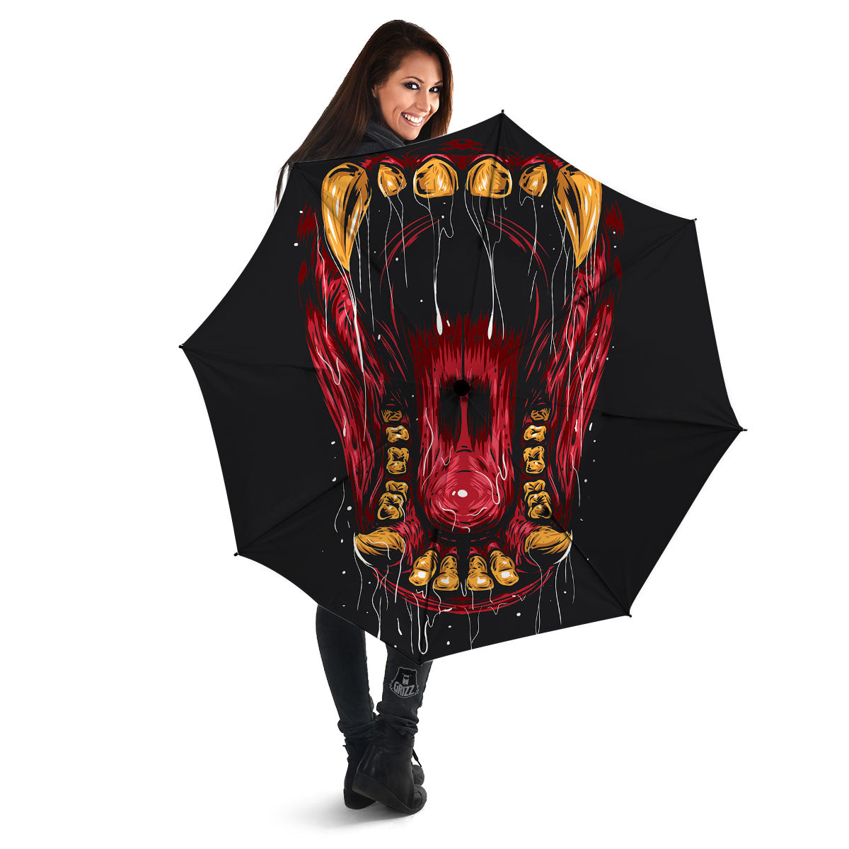 Beast Mouth Open Print Umbrella-grizzshop