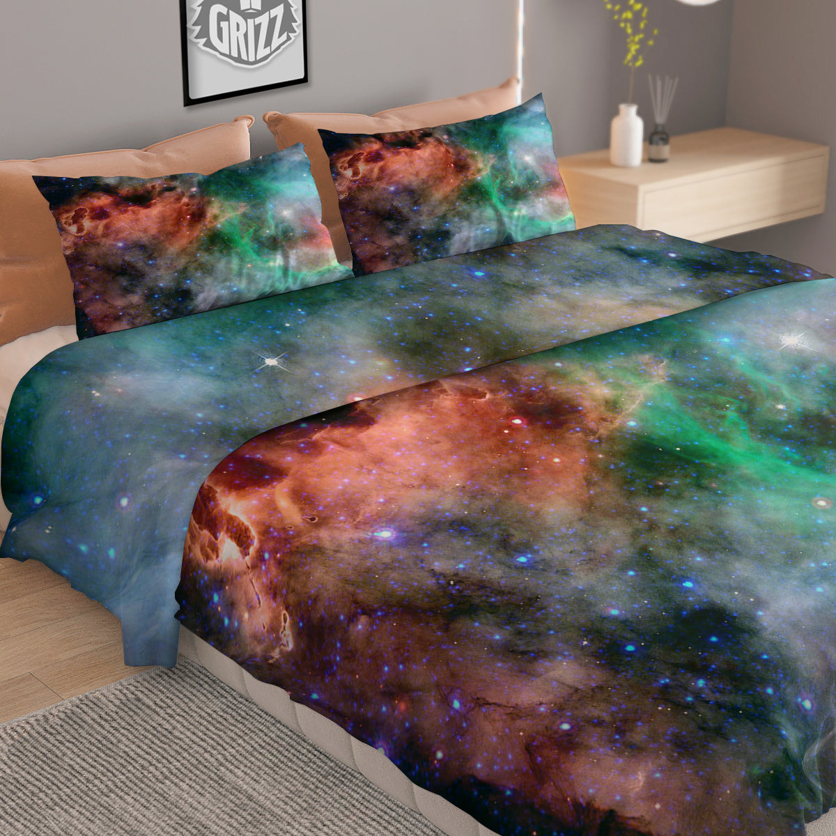 Beauty Of Outer Space Print Duvet Cover Bedding Set