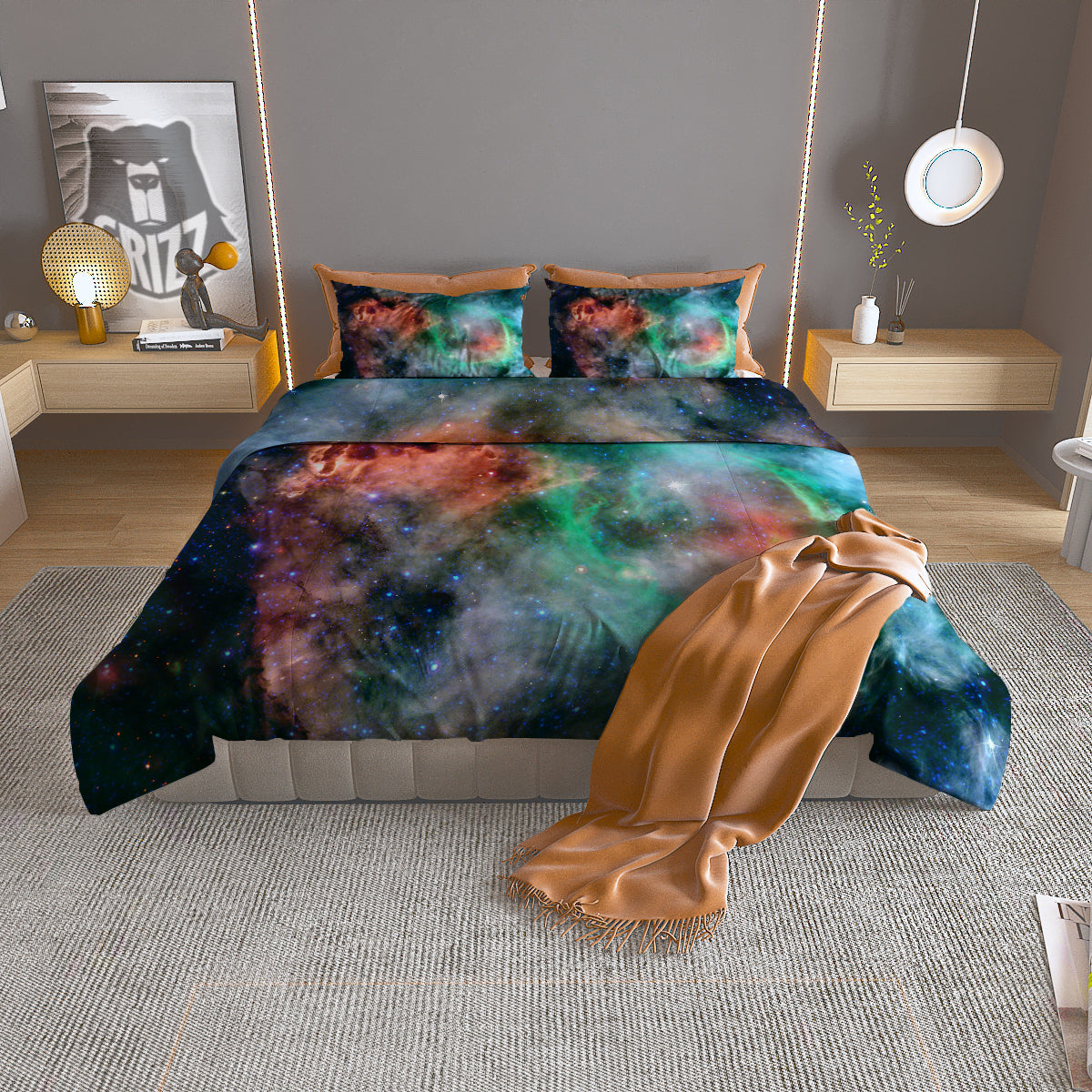 Beauty Of Outer Space Print Duvet Cover Bedding Set