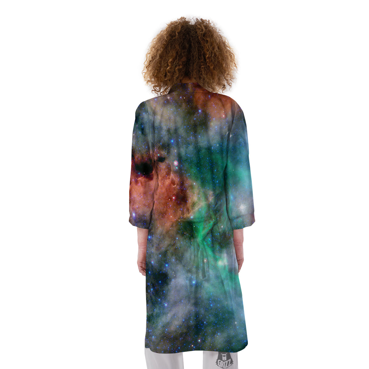Beauty Of Outer Space Print Kimono-grizzshop