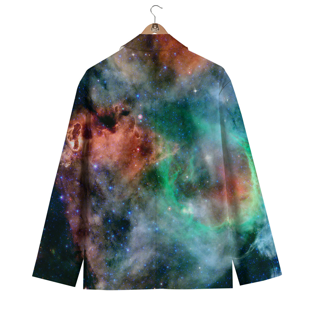 Beauty Of Outer Space Print Men's Blazer-grizzshop