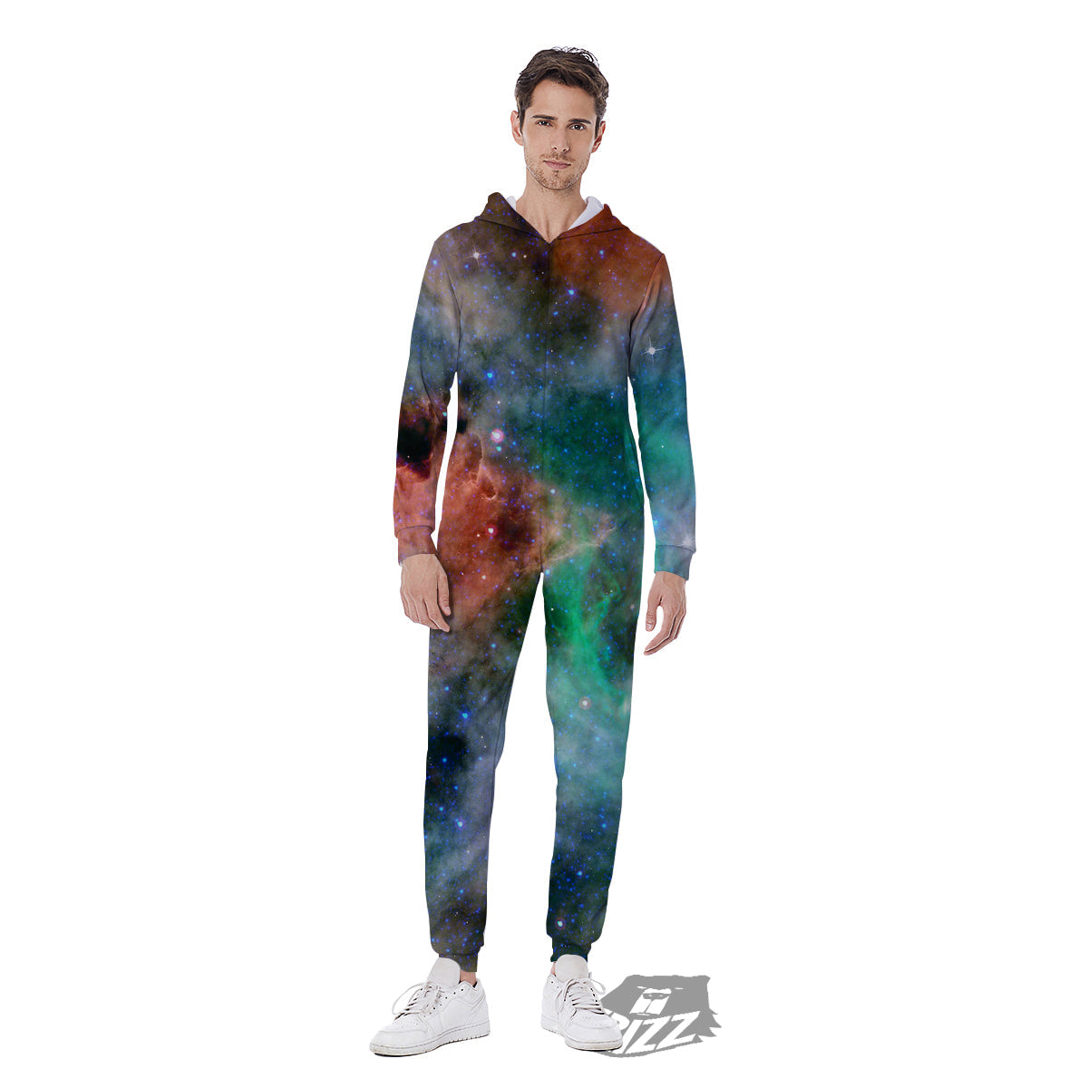 Beauty Of Outer Space Print Men's Jumpsuit-grizzshop