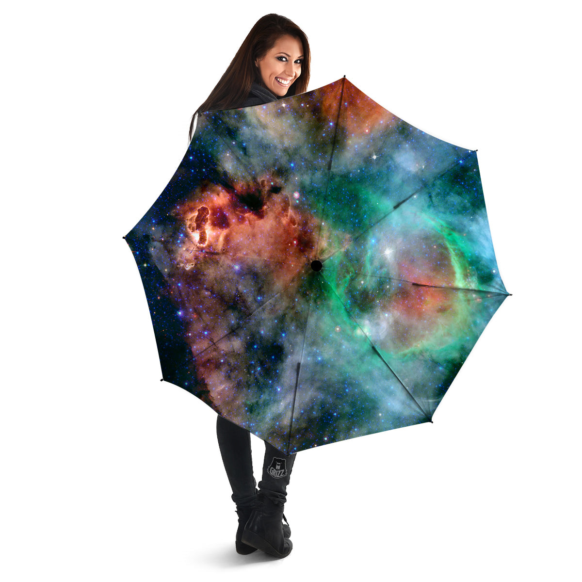 Beauty Of Outer Space Print Umbrella-grizzshop