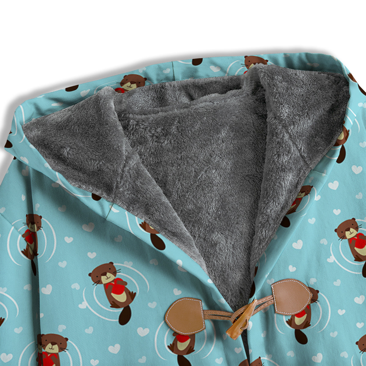 Beaver And Heart Print Pattern Men's Windbreaker Jacket-grizzshop