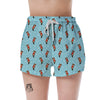 Beaver And Heart Print Pattern Women's Shorts-grizzshop