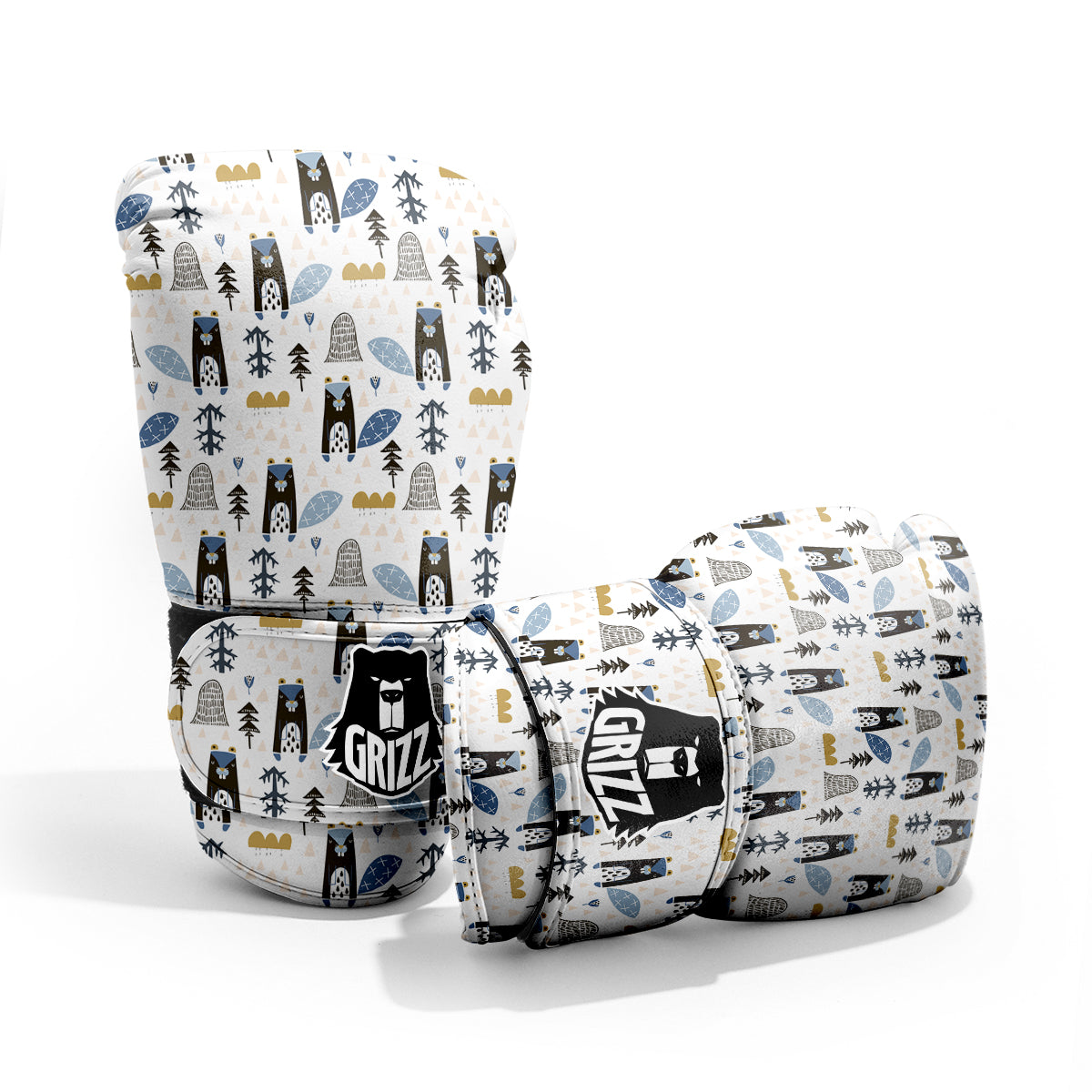 Beaver Cartoon Print Pattern Sparring Gloves-grizzshop