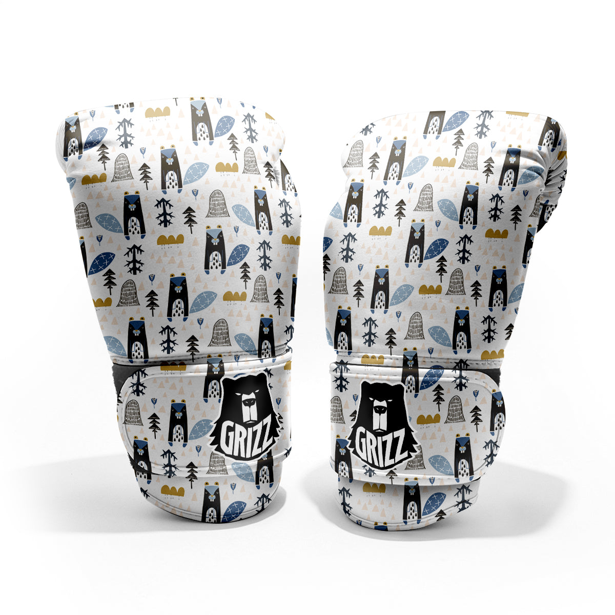 Beaver Cartoon Print Pattern Sparring Gloves-grizzshop