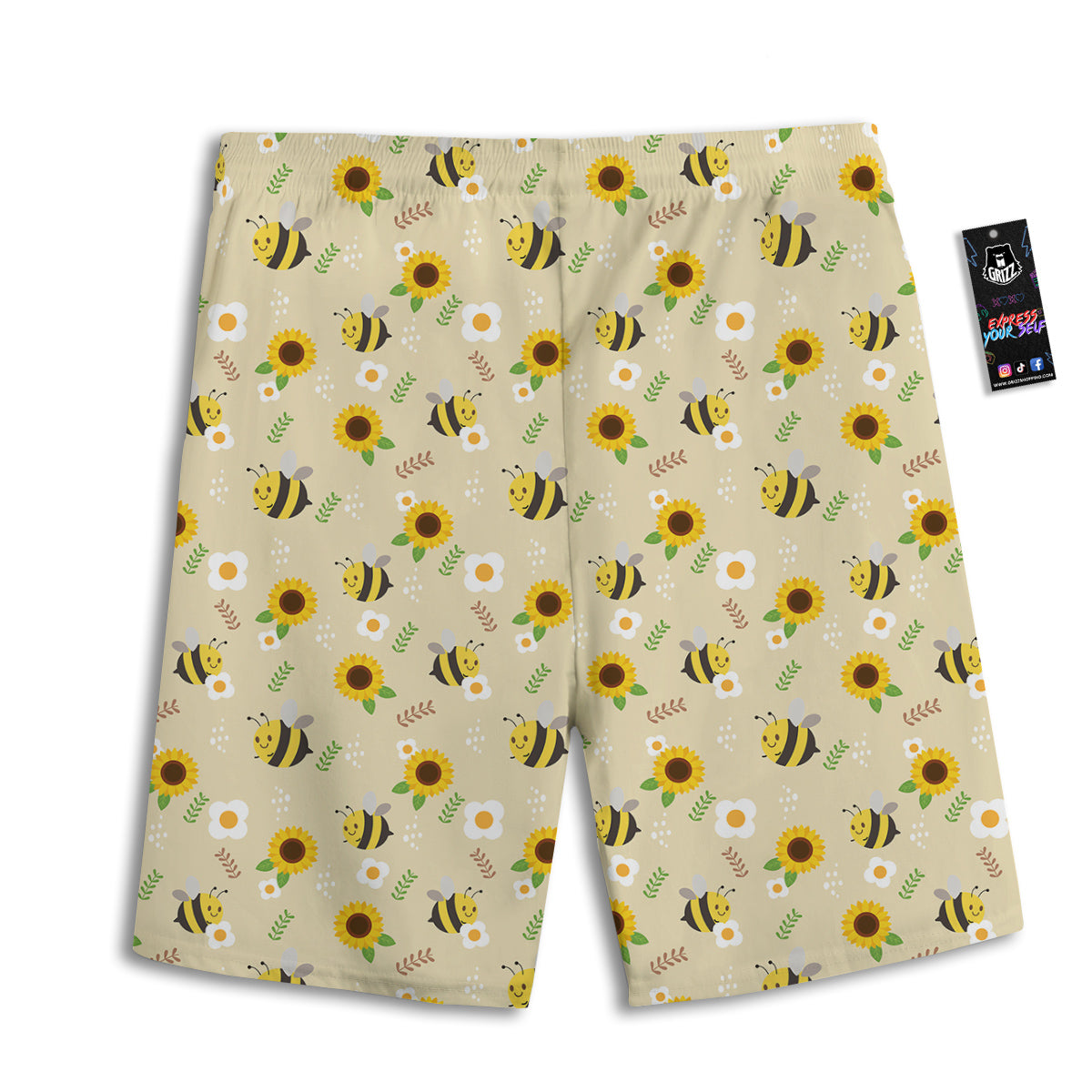 Beer Mug Pattern Print Men's Athletic Shorts