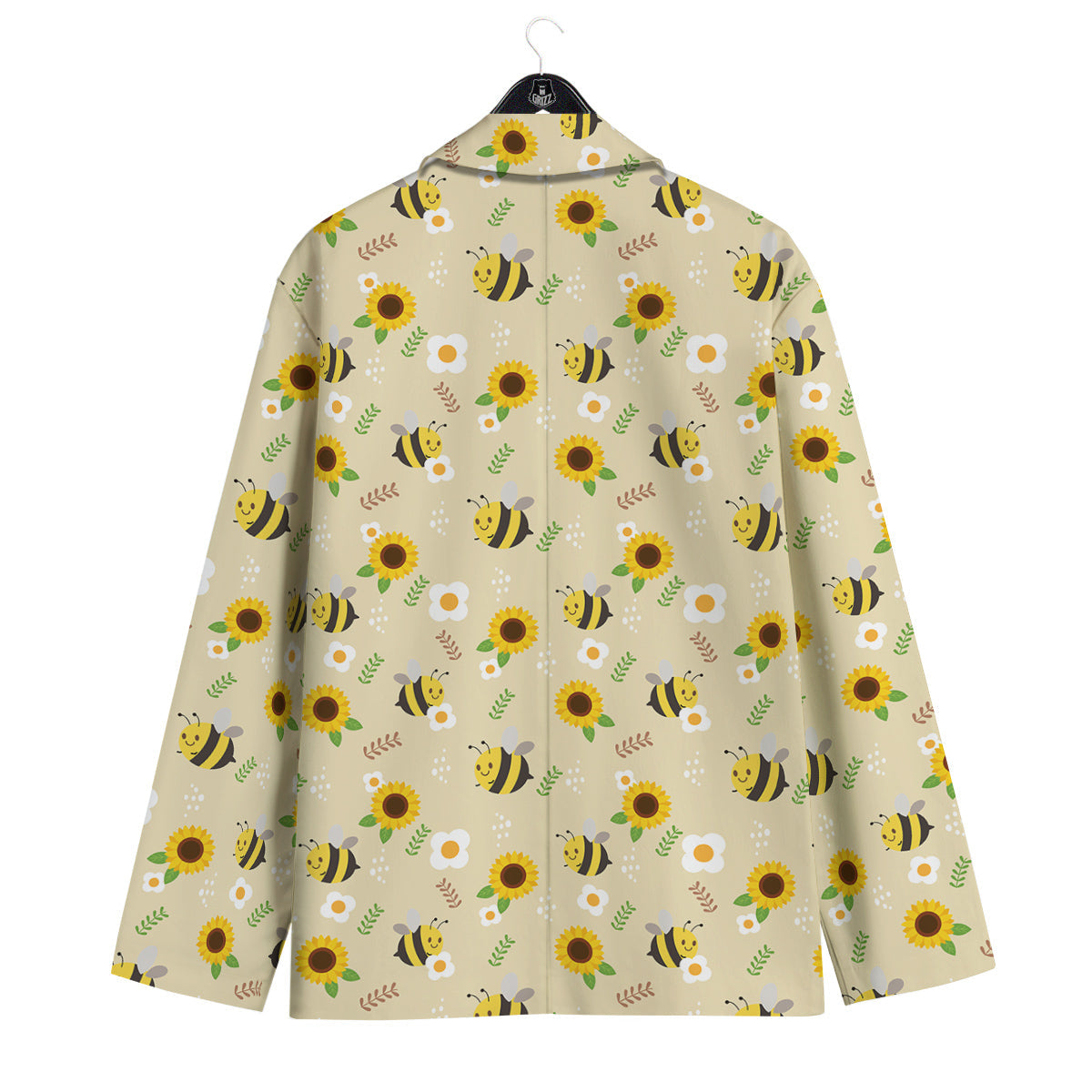 Bee Cute Cartoon Print Pattern Men's Sport Coat-grizzshop
