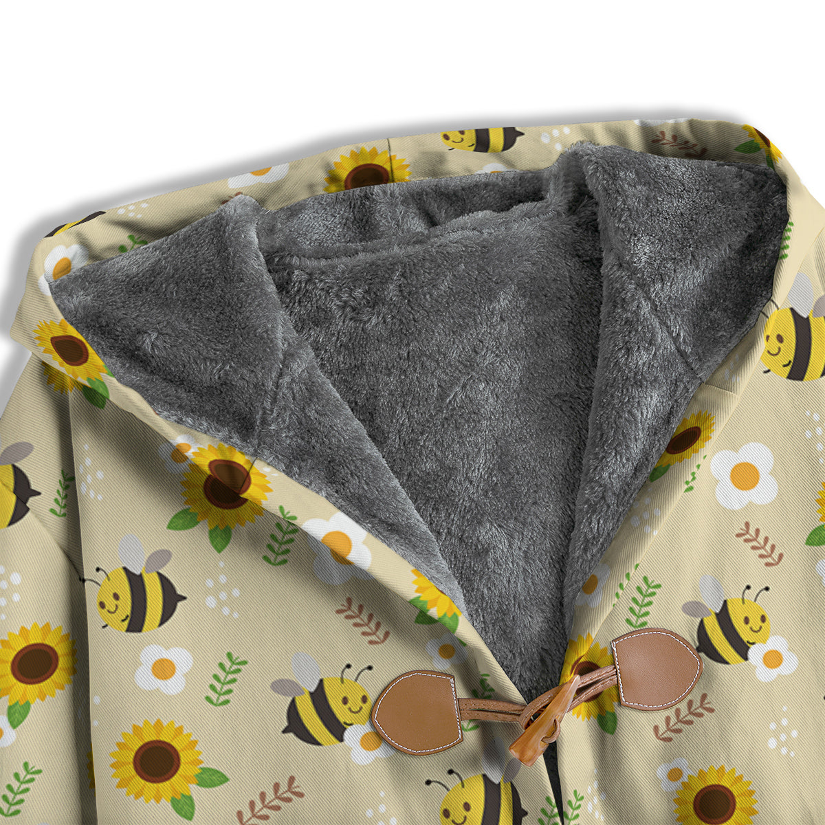 Bee Cute Cartoon Print Pattern Men's Windbreaker Jacket-grizzshop
