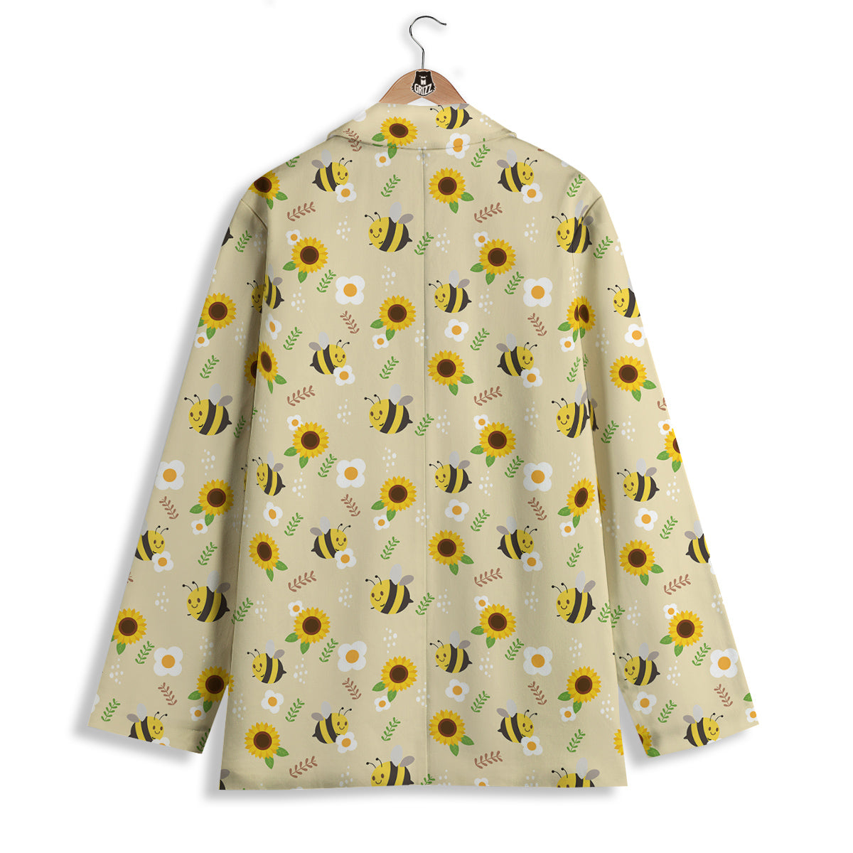 Bee Cute Cartoon Print Pattern Women's Blazer-grizzshop