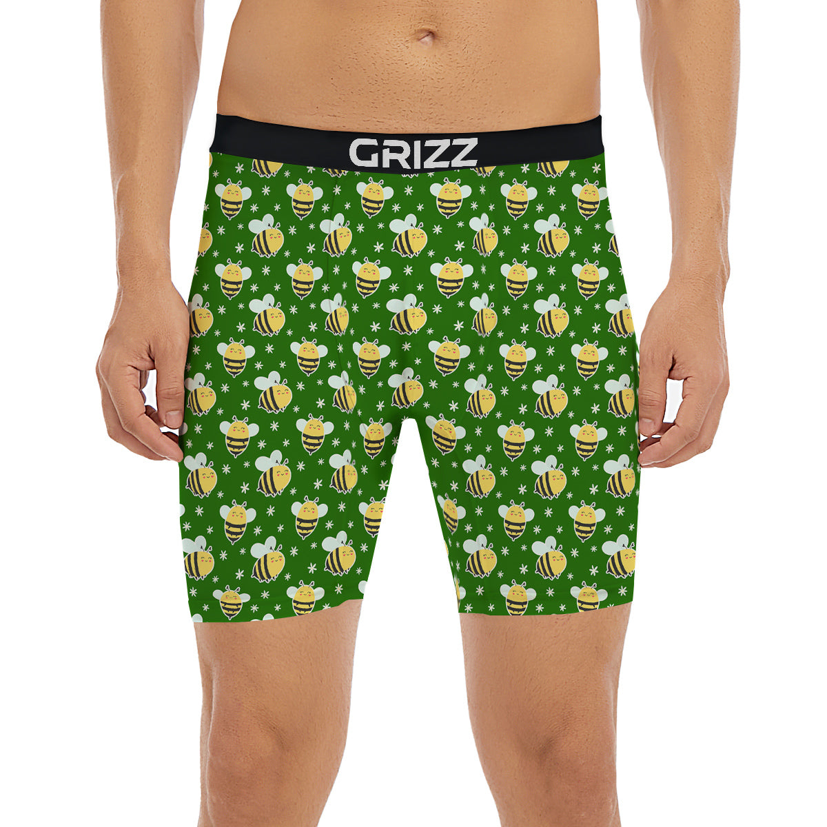 Bee Cute Honey Print Pattern Boxer Briefs-grizzshop