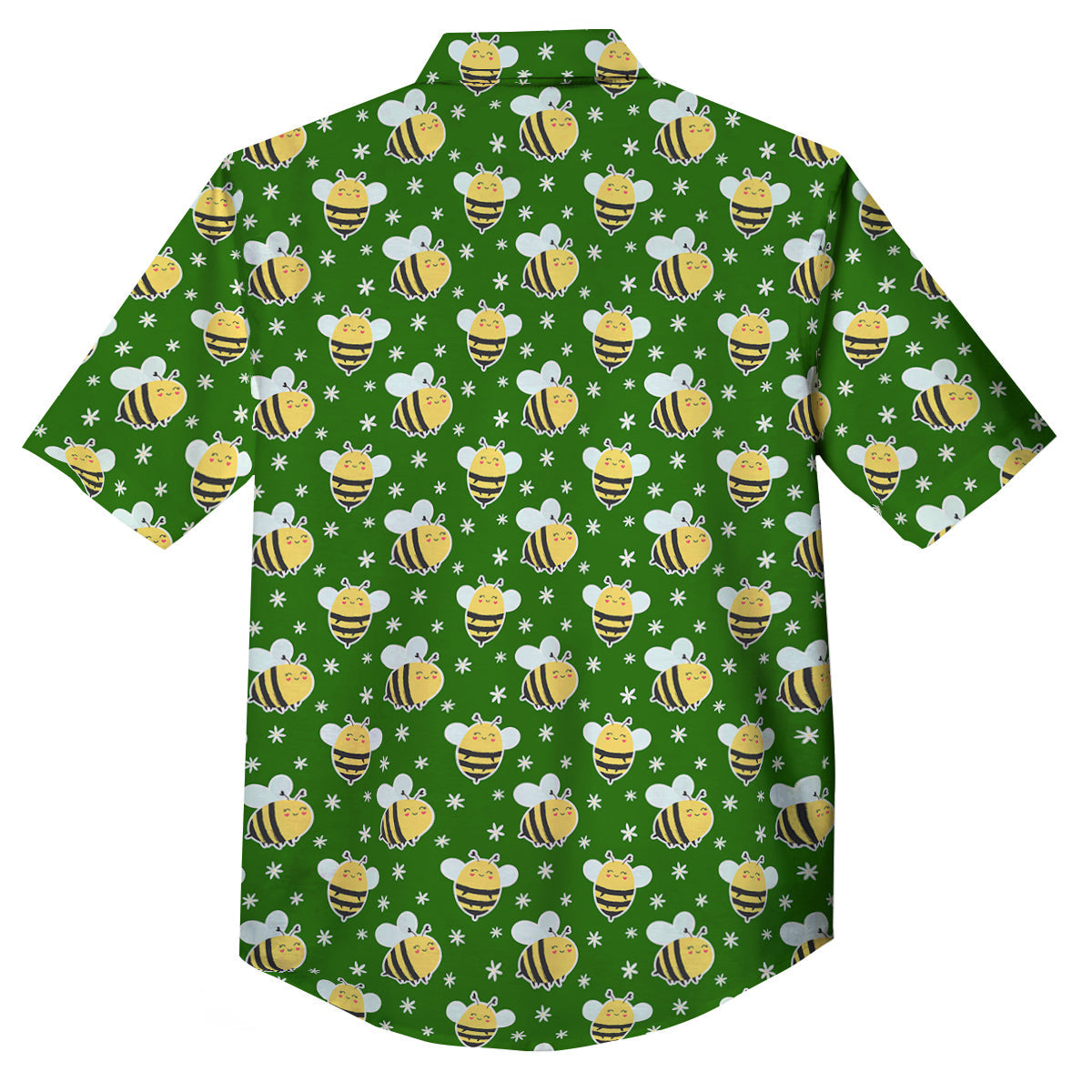 Bee Cute Honey Print Pattern Button Up Shirt-grizzshop