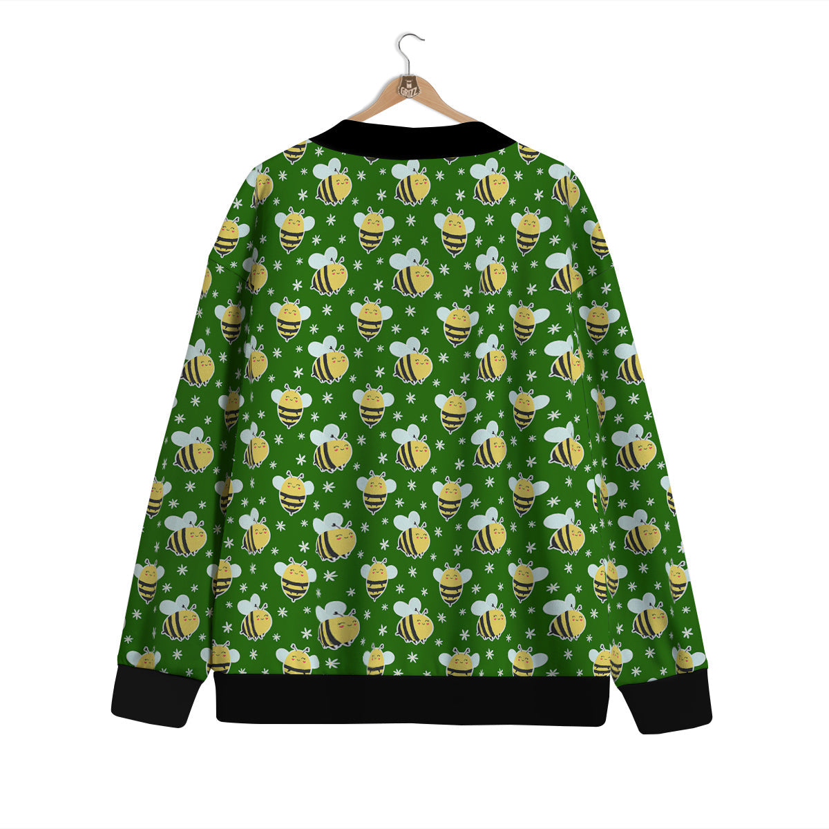 Bee Cute Honey Print Pattern Cardigan-grizzshop