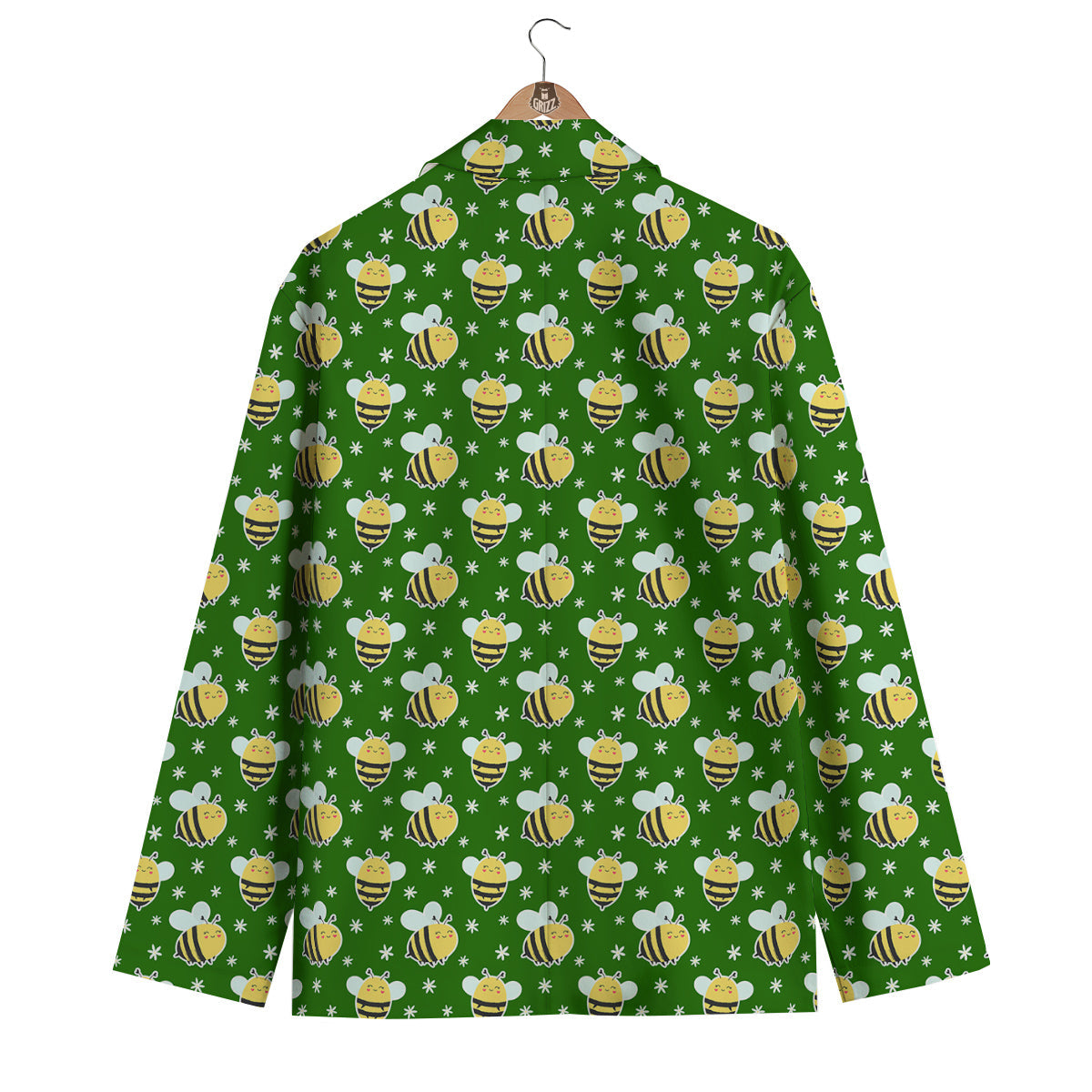 Bee Cute Honey Print Pattern Men's Blazer-grizzshop