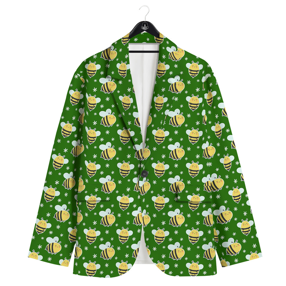 Bee Cute Honey Print Pattern Men's Sport Coat-grizzshop