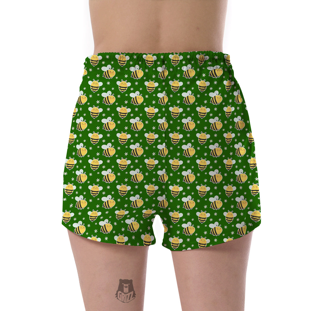 Bee Cute Honey Print Pattern Women's Shorts-grizzshop