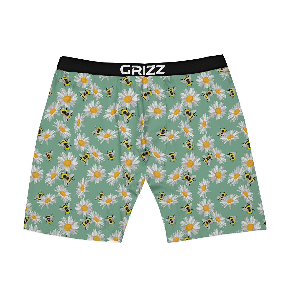 Bee Flower Print Pattern Boxer Briefs-grizzshop