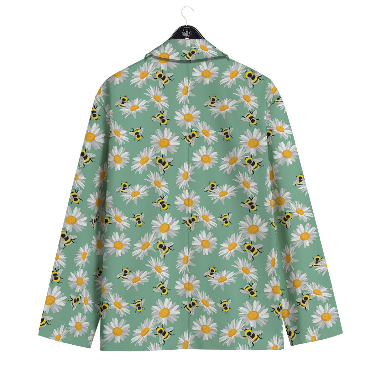 Bee Flower Print Pattern Men's Sport Coat-grizzshop