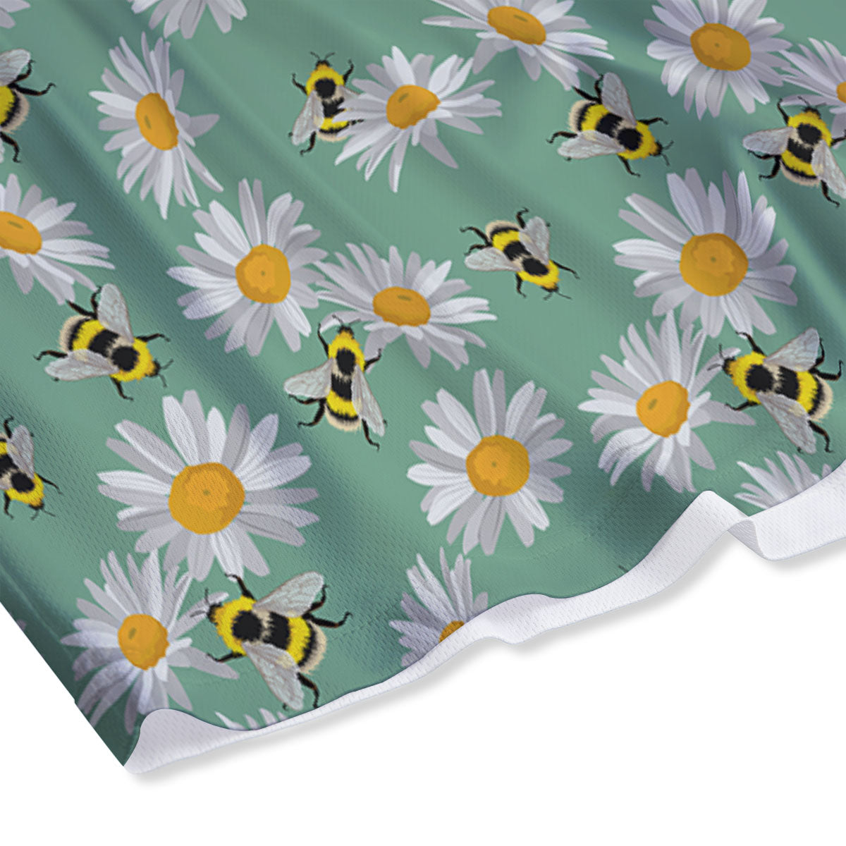 Bee Flower Print Pattern Mesh Shorts