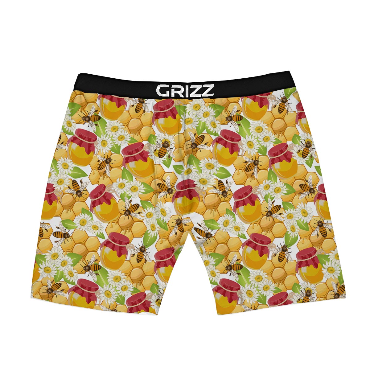 Bee Hive Sweet Honey Print Pattern Boxer Briefs-grizzshop