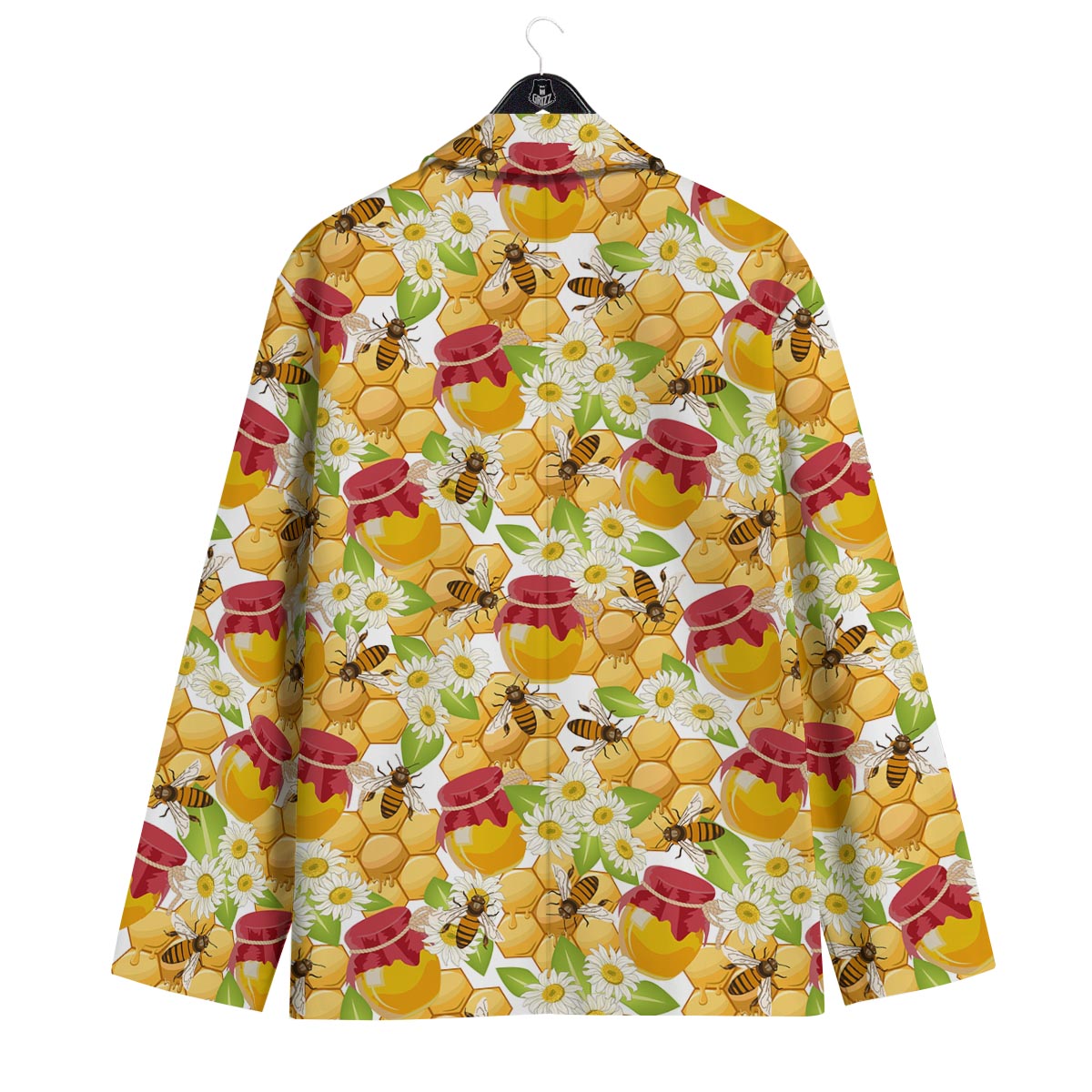 Bee Hive Sweet Honey Print Pattern Men's Sport Coat-grizzshop