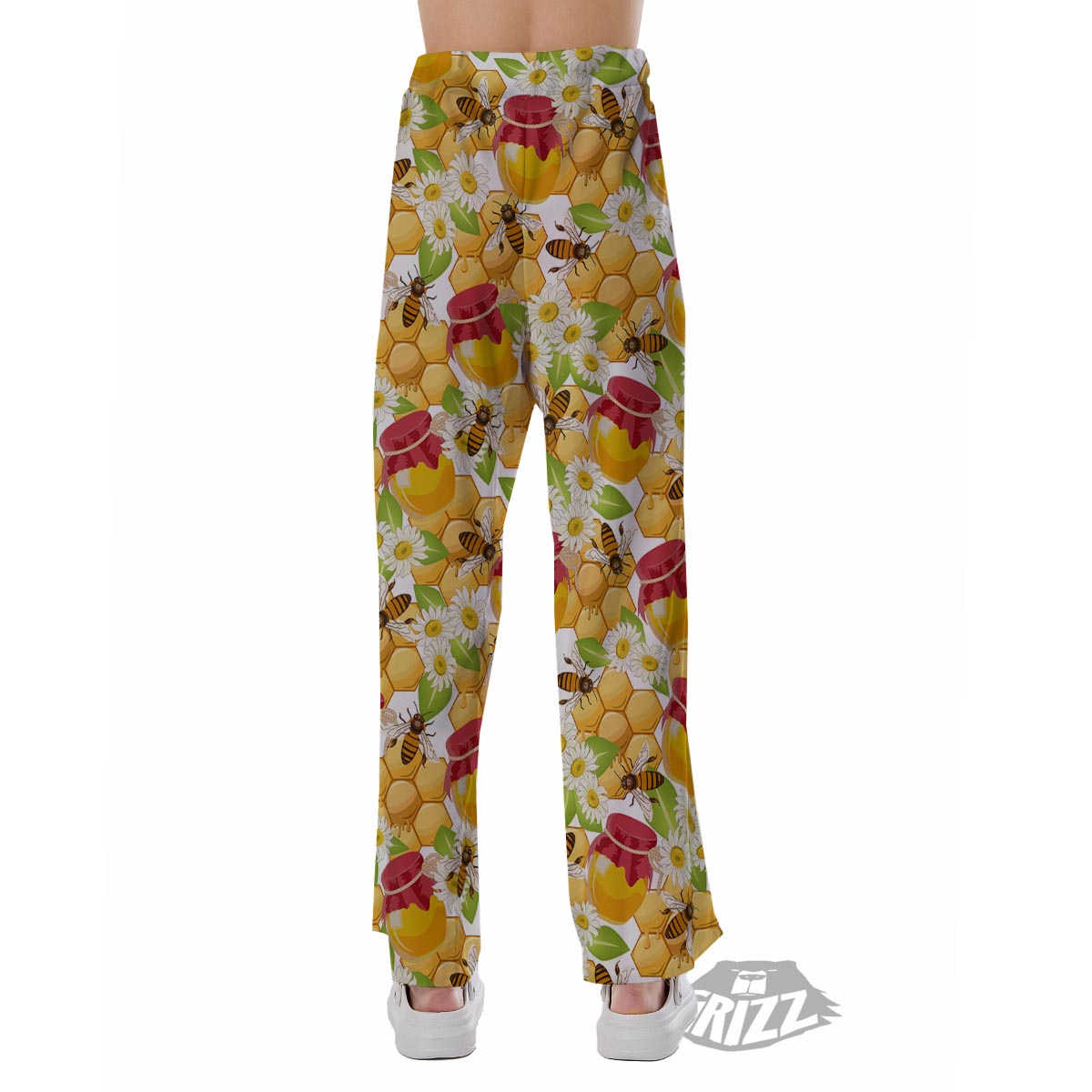 Bee Hive Sweet Honey Print Pattern Pajama Pants-grizzshop