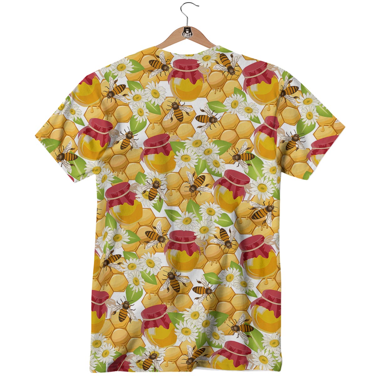 Bee Hive Sweet Honey Print Pattern T-Shirt-grizzshop