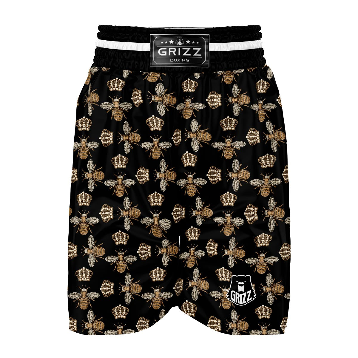 Bee Honey Gifts Pattern Print Boxing Shorts-grizzshop
