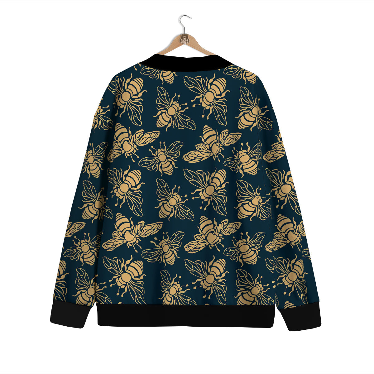 Bee Vintage Print Pattern Cardigan-grizzshop