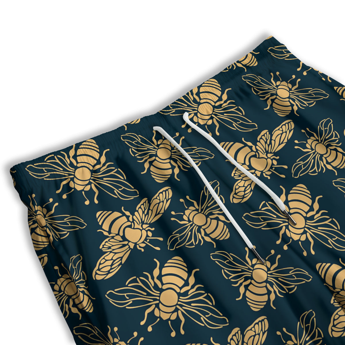 Bee Vintage Print Pattern Men's Athletic Shorts