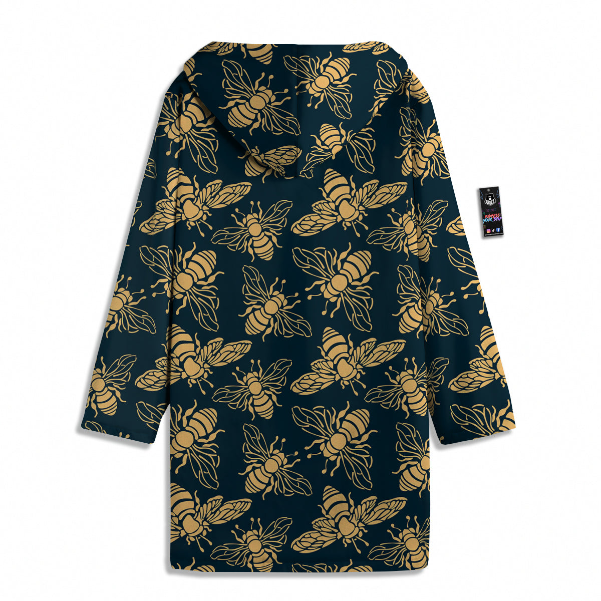 Bee Vintage Print Pattern Men's Windbreaker Jacket-grizzshop